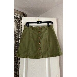 Forever 21 Olive Green denim mini Skirt 31
